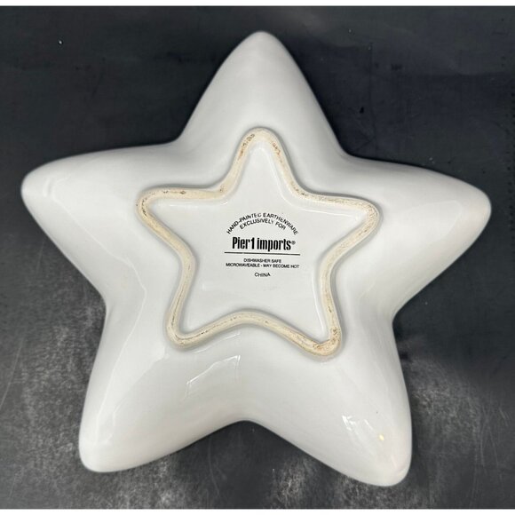 3 PIER 1 STAR SHAPED NESTING SERVING BOWLS Red White Blue Patriotic July 4th HTF - Picture 4 of 15